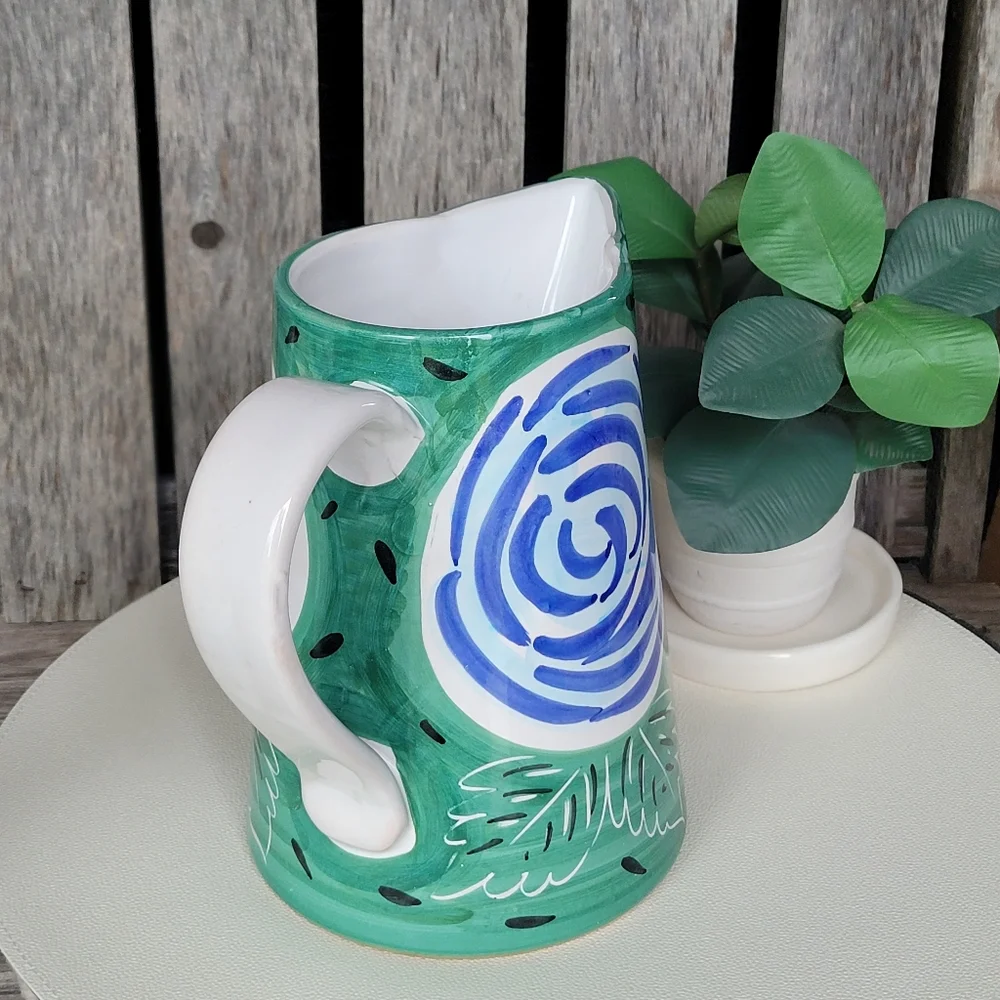 Pier 1 Pitcher Handpainted Glazed Watercolor Florals